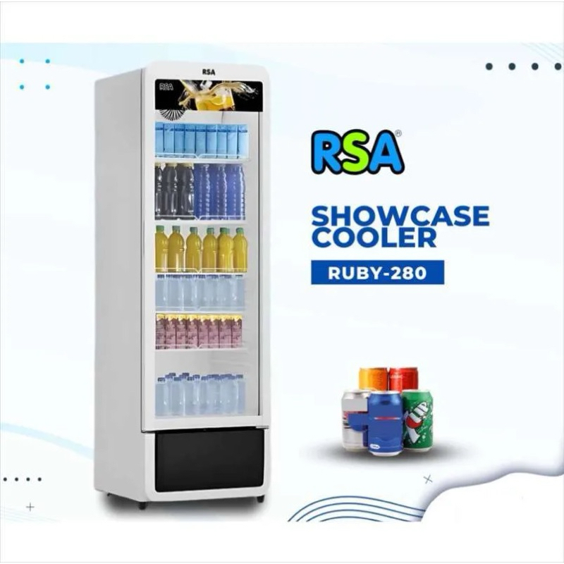 SHOWCASE 1 PINTU RSA 5 Rak /  Ruby 280 LITER DISPLAY COOLER RUBY-280