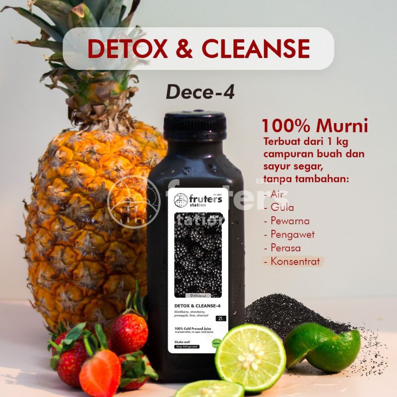 

[DECE-4] Cold Pressed Juice 100% Murni (Jus Sehat / Detox) - Detox & Cleanse - Fruters Station