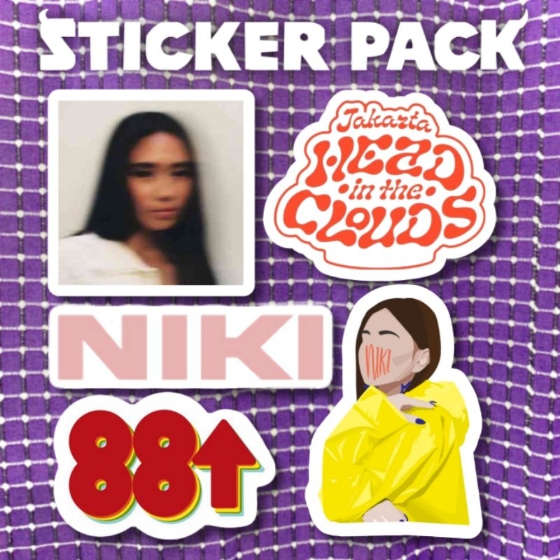 

Sticker NIKI 88Rising Pack isi 5 Pcs Vinyl Waterproof