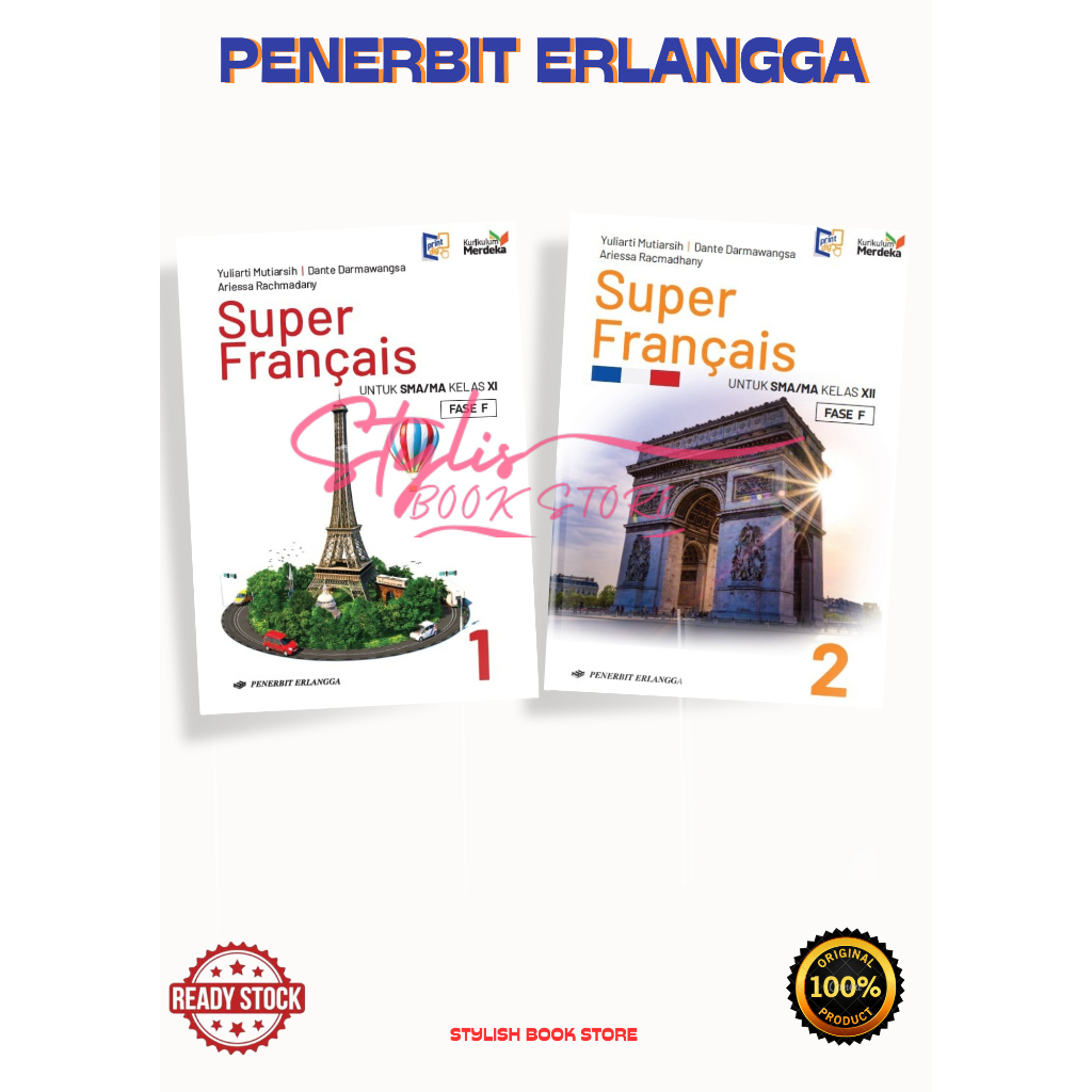 BUKU PAKET SUPER FRANCAIS : BAHASA PRANCIS  SMA MA KELAS 11 KELAS 12 KM KURIKULUM MERDEKA ORIGINAL E