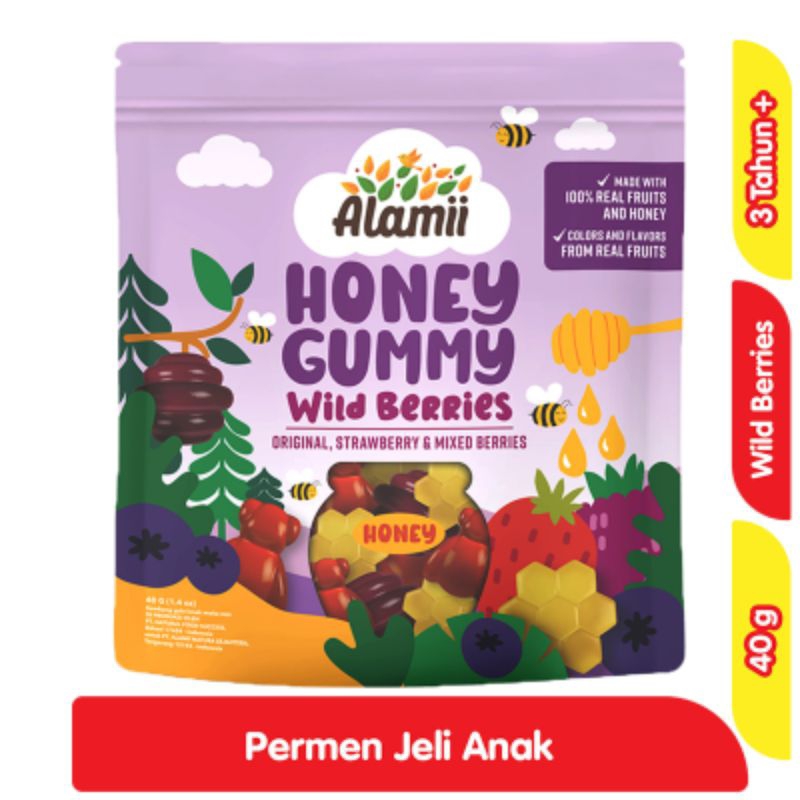 

Alamii Honey Permen Gummy Anak Wild Berries 40 g