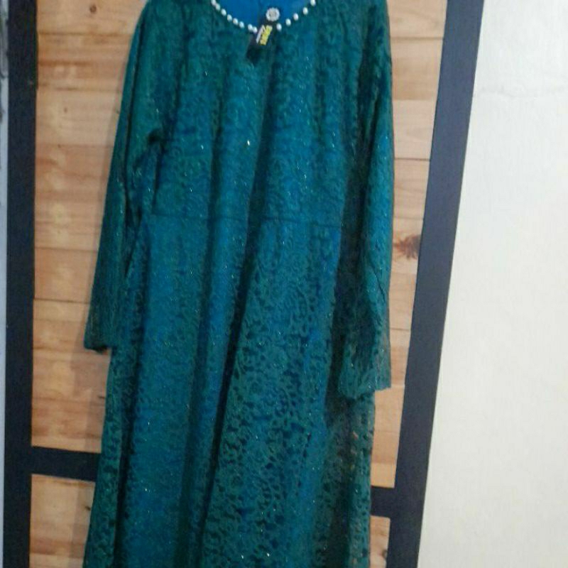 GAMIS BRUKAT HIJAU BOTOL