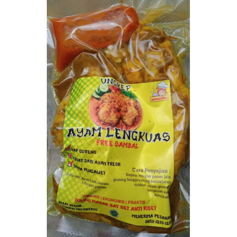 

ungkepan Ayam lengkuas free sambal segar