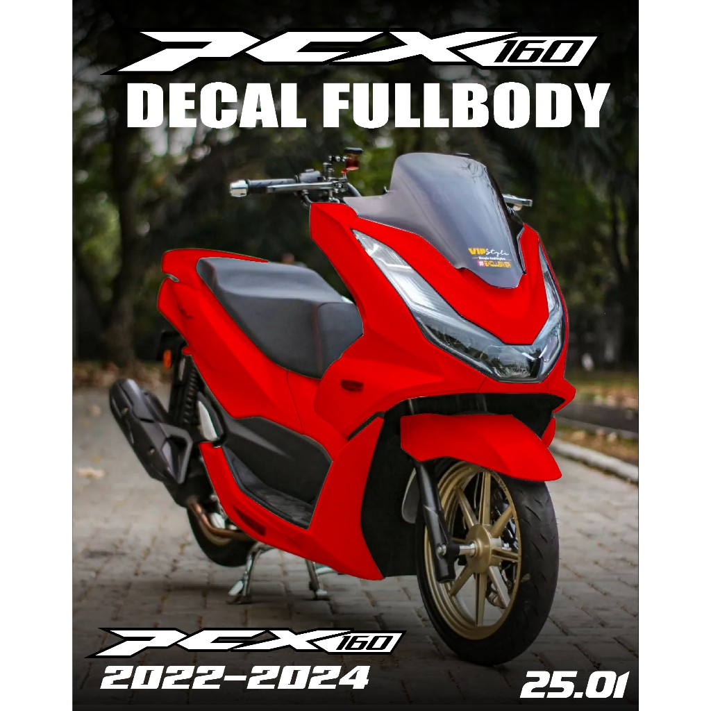 COD DECAL STICKER PCX 160 FULL BODY PCX TERBARU WARNA PUTIH MERAH HITAM PCX MODIFIKASI PCX INDONESIA