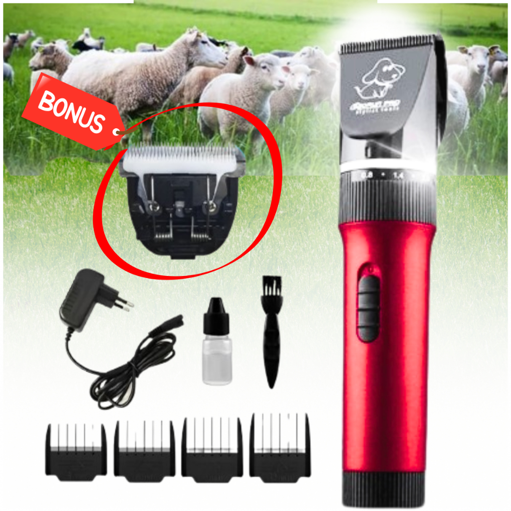 BaoRun P6 Original Mesin Alat Cukur Bulu Domba Elektrik Di Cas Merah