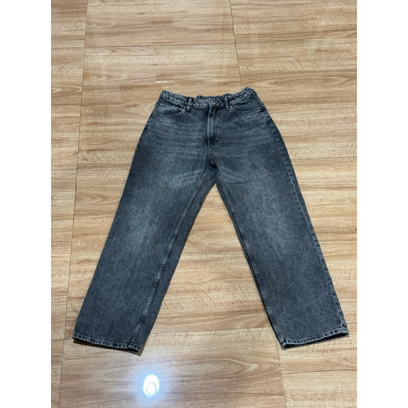 PRELOVED-H&M BLACK ACID KULOT JEANS