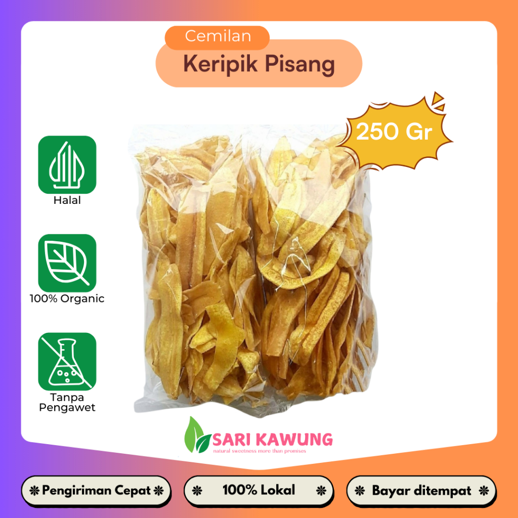 

Keripik Pisang Kepok Asin Gurih 250 Gram