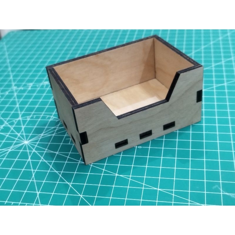 

Tempat kartu nama card holder uk. 10x7x5 cm laser cut