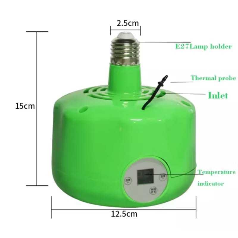 Kipas pemanas otomatis blower penghangat kandang ayam lampu pemanas mesin tetas telur Doc ayam broil