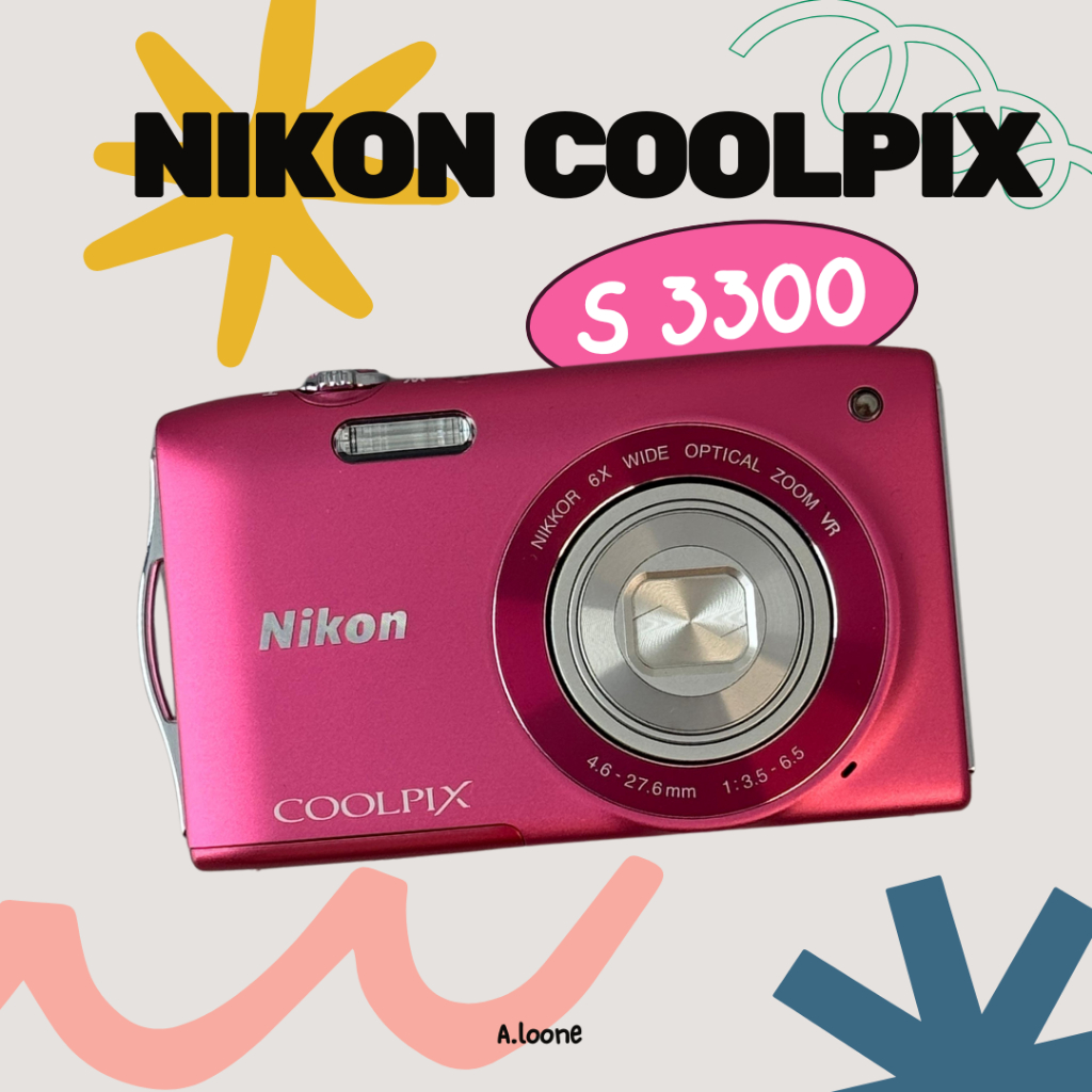 NIKON COOLPIX S3300 DIGICAM PINK COLOR  DIGICAM KAMERA POCKET