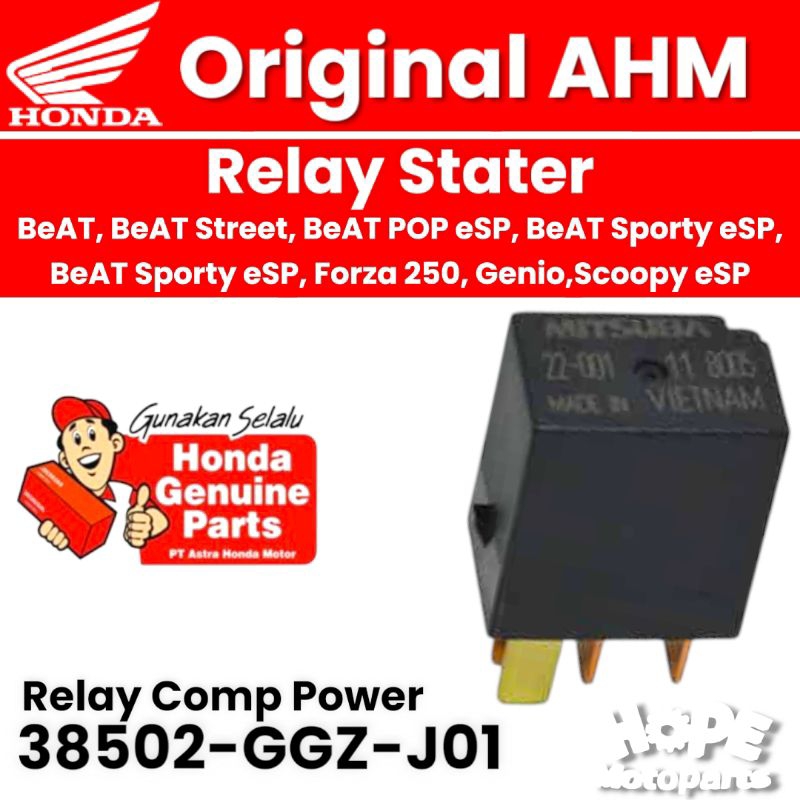 Relay Kaki 5 BeAT Sporty eSP Relay Stater 5 Pin BeAT, BeAT Street, BeAT POP eSP, BeAT Sporty eSP Ori