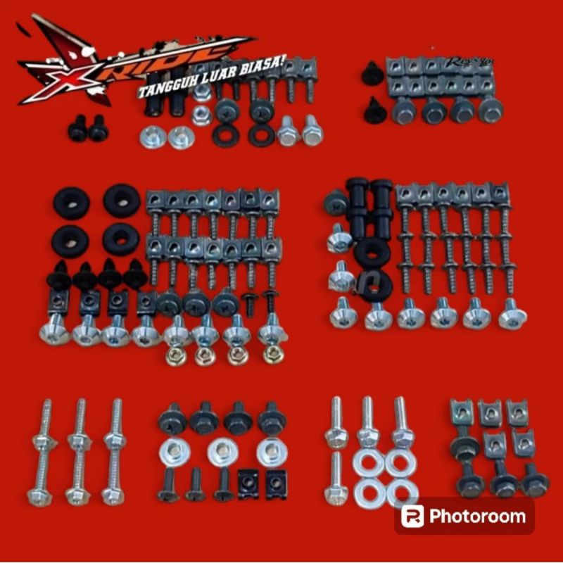 Baut fullset cover bodi body YAMAHA X RIDE / Baut lengkap cover body bodi YAMAHA X RIDE fullset