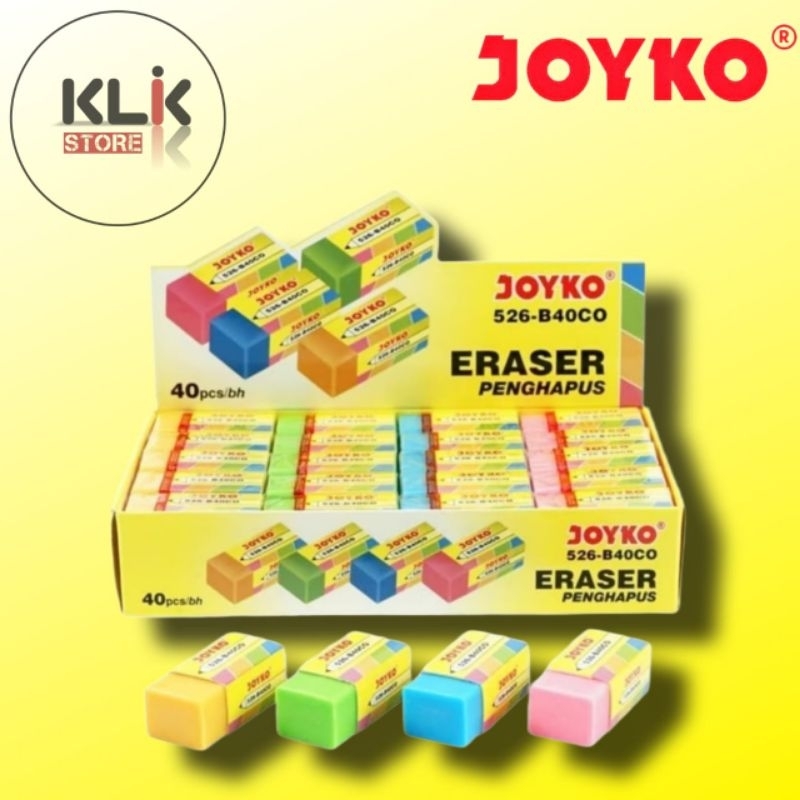 

Penghapus Joyko B40 Warna / Eraser Joyko Color 526 B-40CO