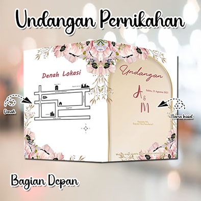 Undangan Pernikahan UN Undangan Nikah Simple Undangan Wedding Simple Surat Undangan Pernikahan