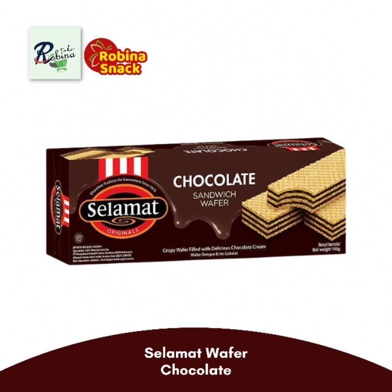 

Wafer Selamat rasa Cokelat 145 gr