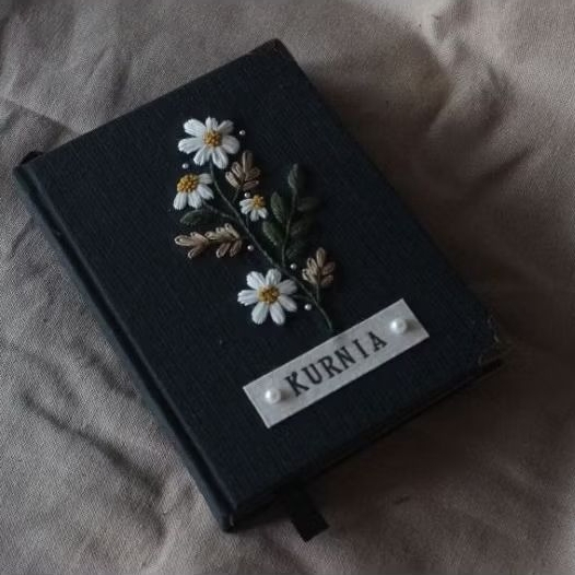 custom notebook a6 / bujo / buku harian / notebook sulam / notebook vintage a6
