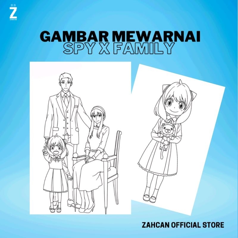 

Kertas Gambar Mewarnai A4 [ Spy X Family ]