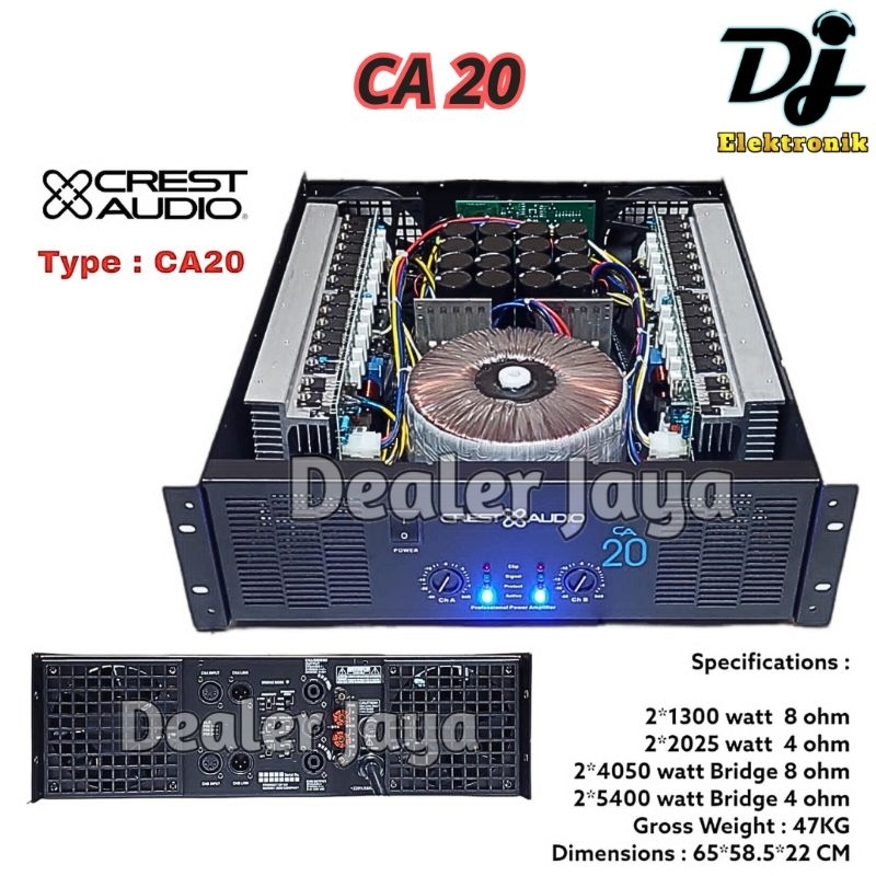 Power Amplifier Crest Audio CA 20 / CA20 - 2 channel (CrestAudio)