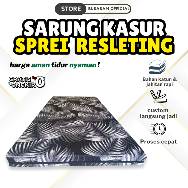 BUSASAM - SPREI RESLETING 120X200 SARUNG KASUR COVER BUSA