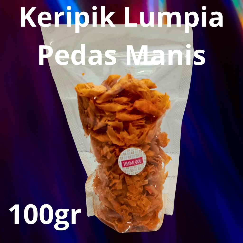 

100gr KERIPIK LUMPIA PEDAS MANIS TJMS