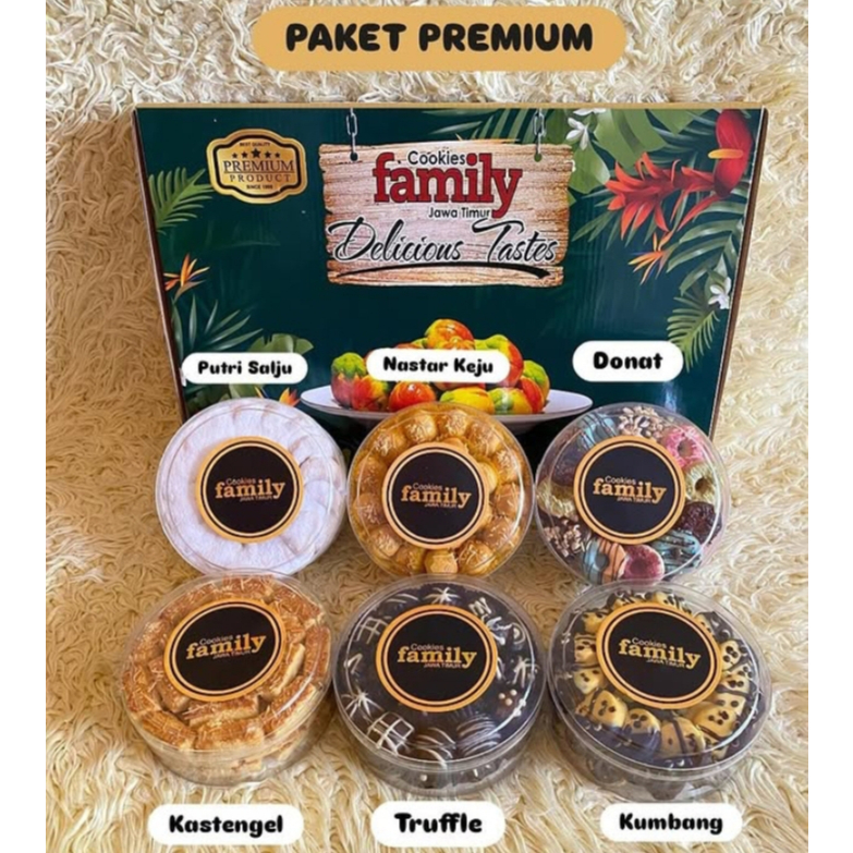 

Paket Parsel Lebaran Hampers Kue Kering Premium Family isi 6 Toples