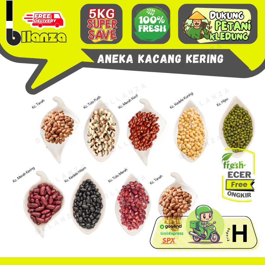 

Bllanza | Kacang / Aneka Kacang KERING — Sahabat Makan Sayur Ecer (H)