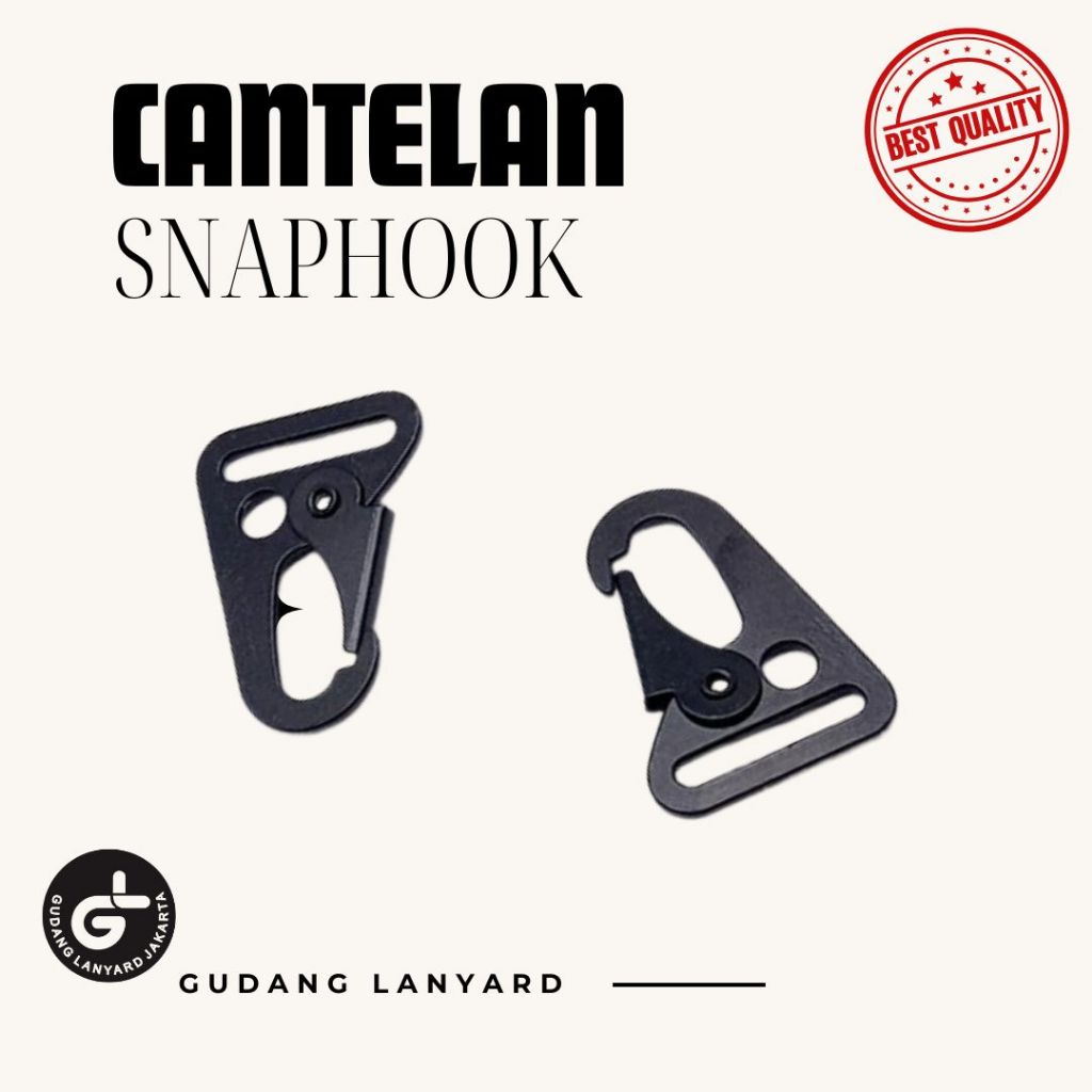 snaphook snaphock cantelan SATUAN gantungan kunci pengait kait kew kew hitam/ cantelan snaphook