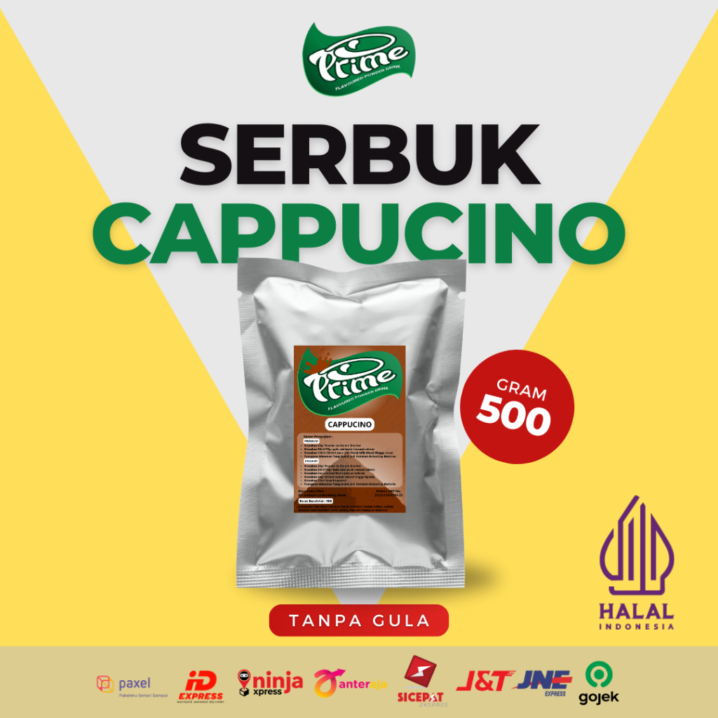 

Prime Bubuk Minuman Rasa Cappucino 500gr