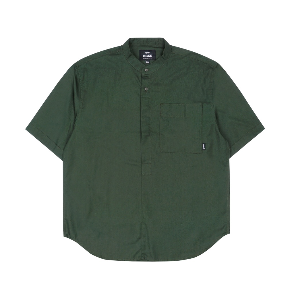 Baju Koko MGEE Original - Baju Koko Lengan Pendek Original MGEE Ahmir CKPR 004 Green