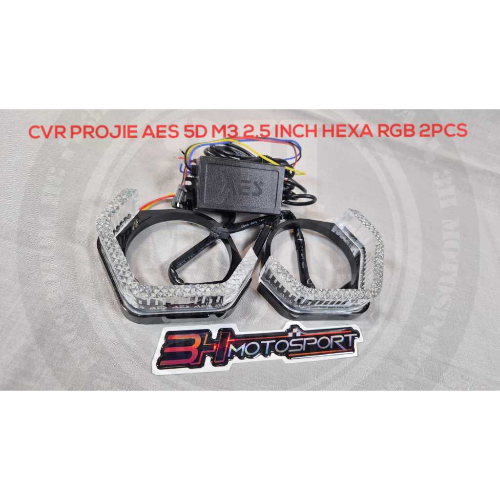 COVER HID PROJIE AES 5D M3 2.5 INCH HEXA FRAME RGB (2PCS)