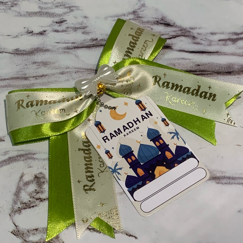 

hangtag ramadhan hiasan ramadhan hampers ramadhan pita satin ramadhan pita satin siap pakai