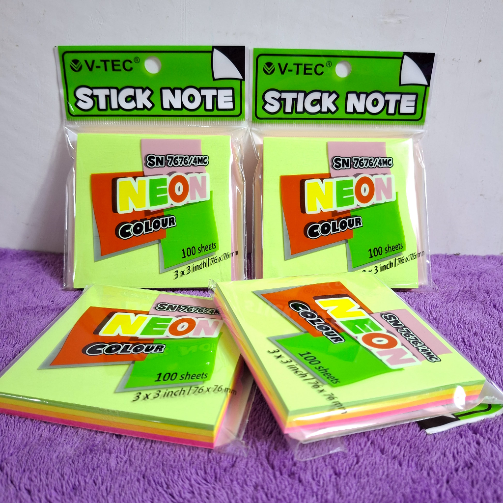 

Pembatas Stick Note V-TECH Ukuran 76 mm x 76 mm Tumpuk