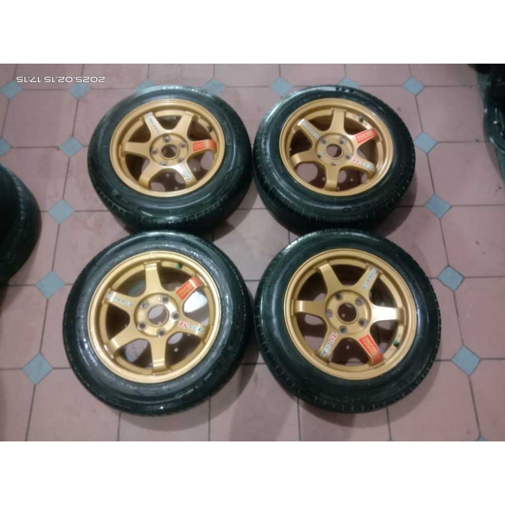 VELG SECOND RACING TE37 RING 15 PCD 5X114 BAN BONUSAN