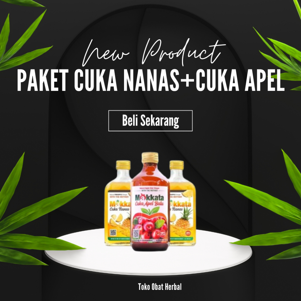 

MAKKATA Paket Cuka Nanas & Cuka Apel Makkata Original Batu Malang Cuka Apel Organic With The Mother tempebacem3
