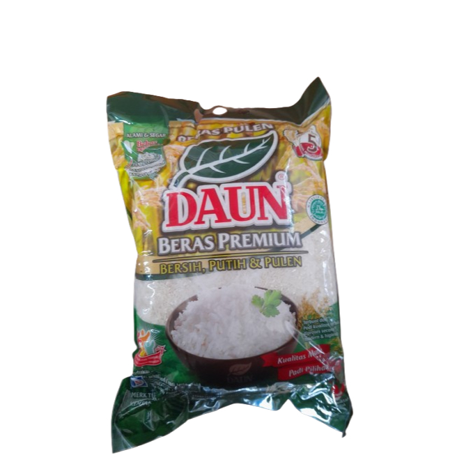 

Beras Premium Cap Daun 5Kg Beras Bersih Putih dan Pulen