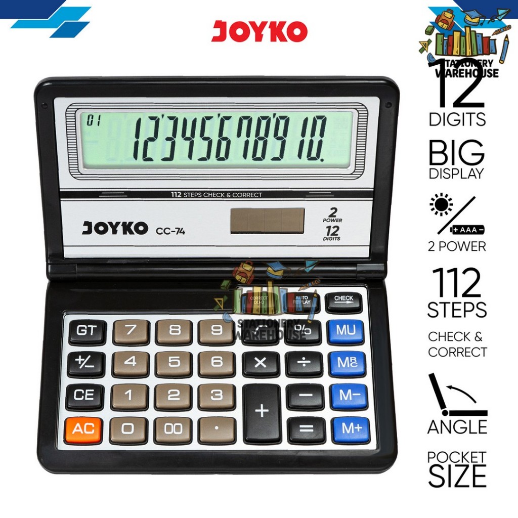 

Calculator Kalkulator Joyko CC-74 12 Digits Check & Correct