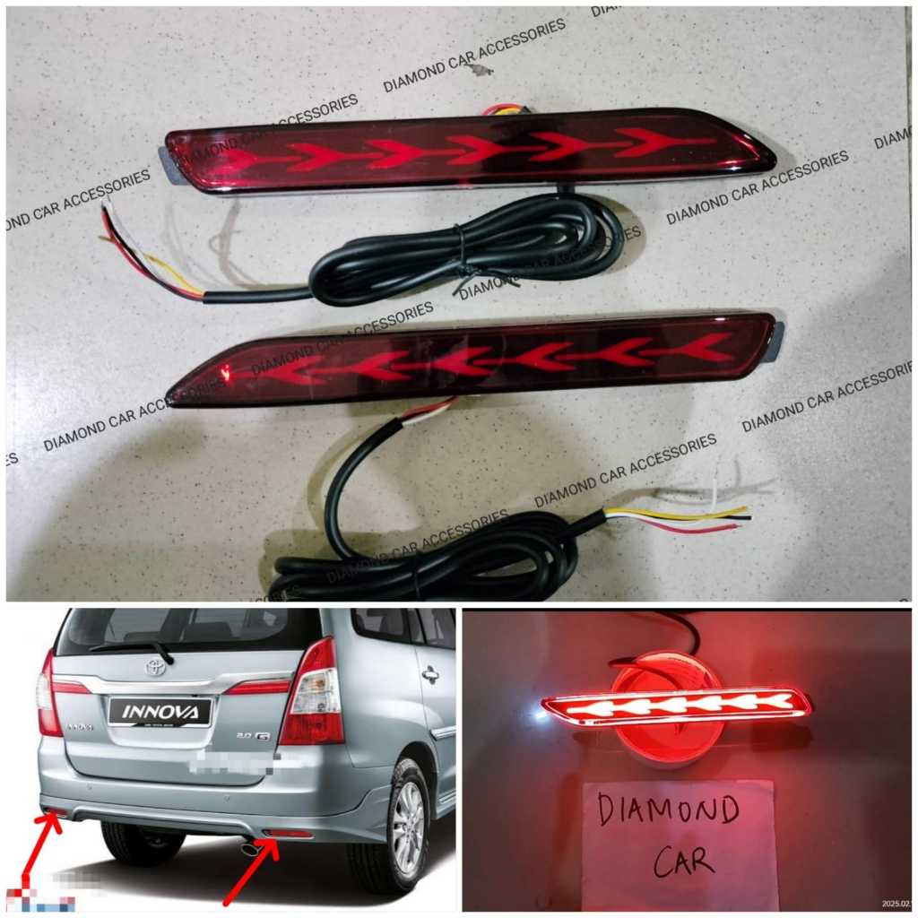 Lampu Reflektor Bemper Belakang Innova 2010-2015
