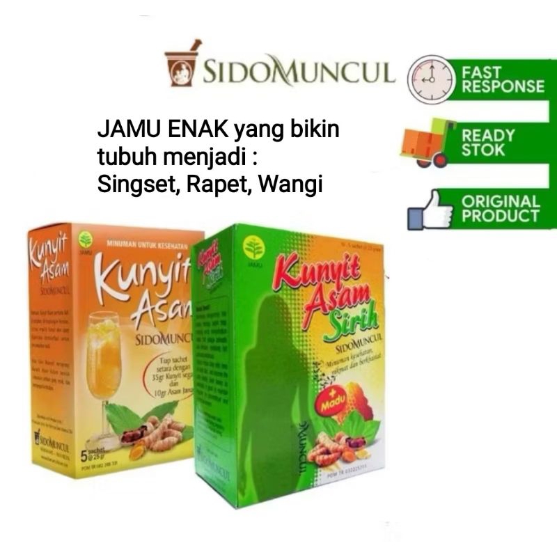 

Kunyit asem Sidomuncul Per Box Isi 5 Jamu bikin singset, rapet, wangi