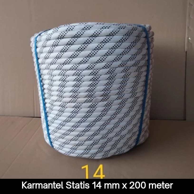 Tali Karmantel 14 mm x 200 Meter Tali Statis Rope Murah