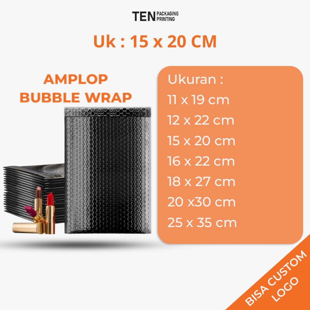 

15x20 CM - AMPLOP BUBBLE WRAP HITAM TERMURAH (Harga Per pcs)
