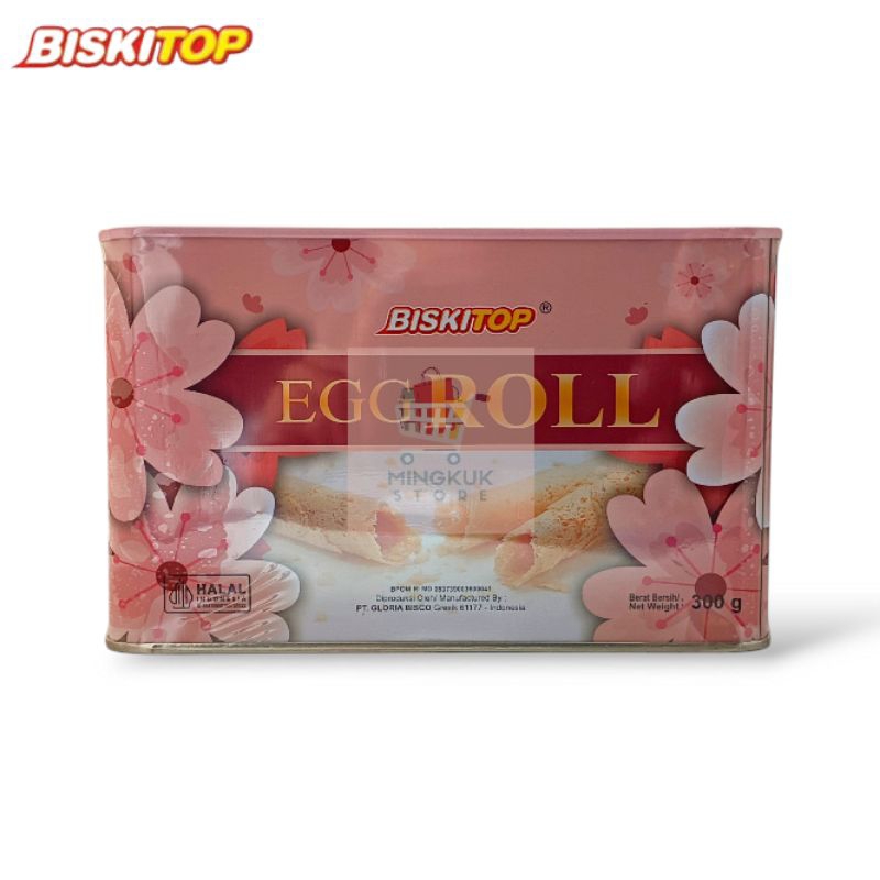 

Biskitop EggRoll Kaleng 300gr - Biskitop Egg Roll Kaleng 300 gr