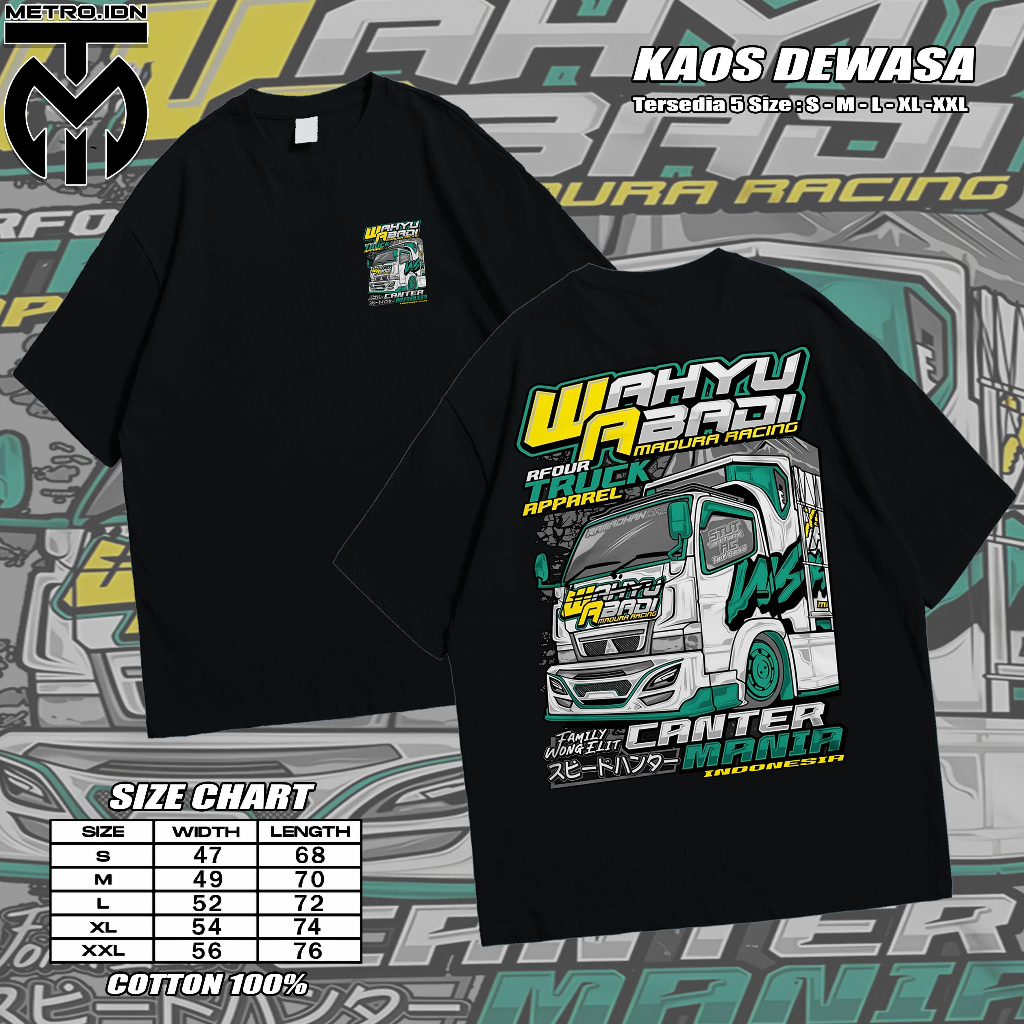 Kaos Truck Wahyu Abadi madura Racing Terbaru - Kaos Truck Oleng - Kaos Truk Oleng - Kaos Numpak Cent