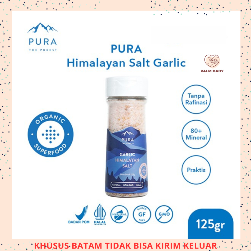 

Pura Himalayan Salt Garlic (125gr) - Garam Himalaya - Garam Organik