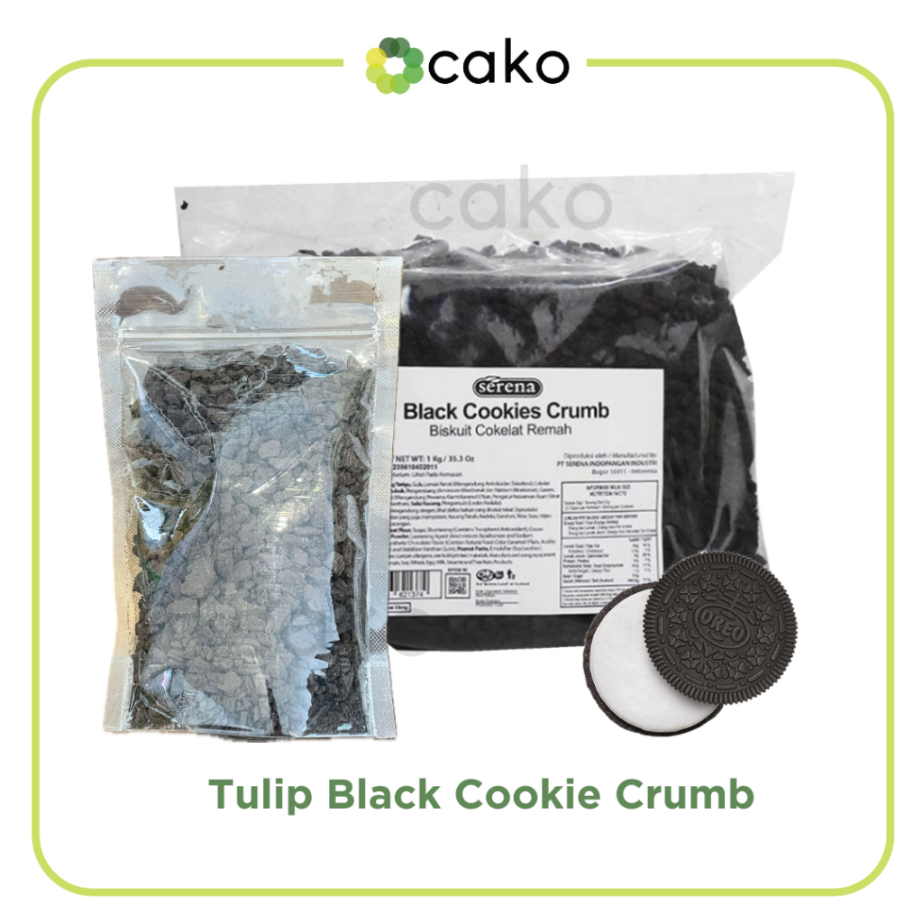 

(REPACK) Tulip Black Cookie Crumb 250gr / Bubuk Cookies Tanpa Krim