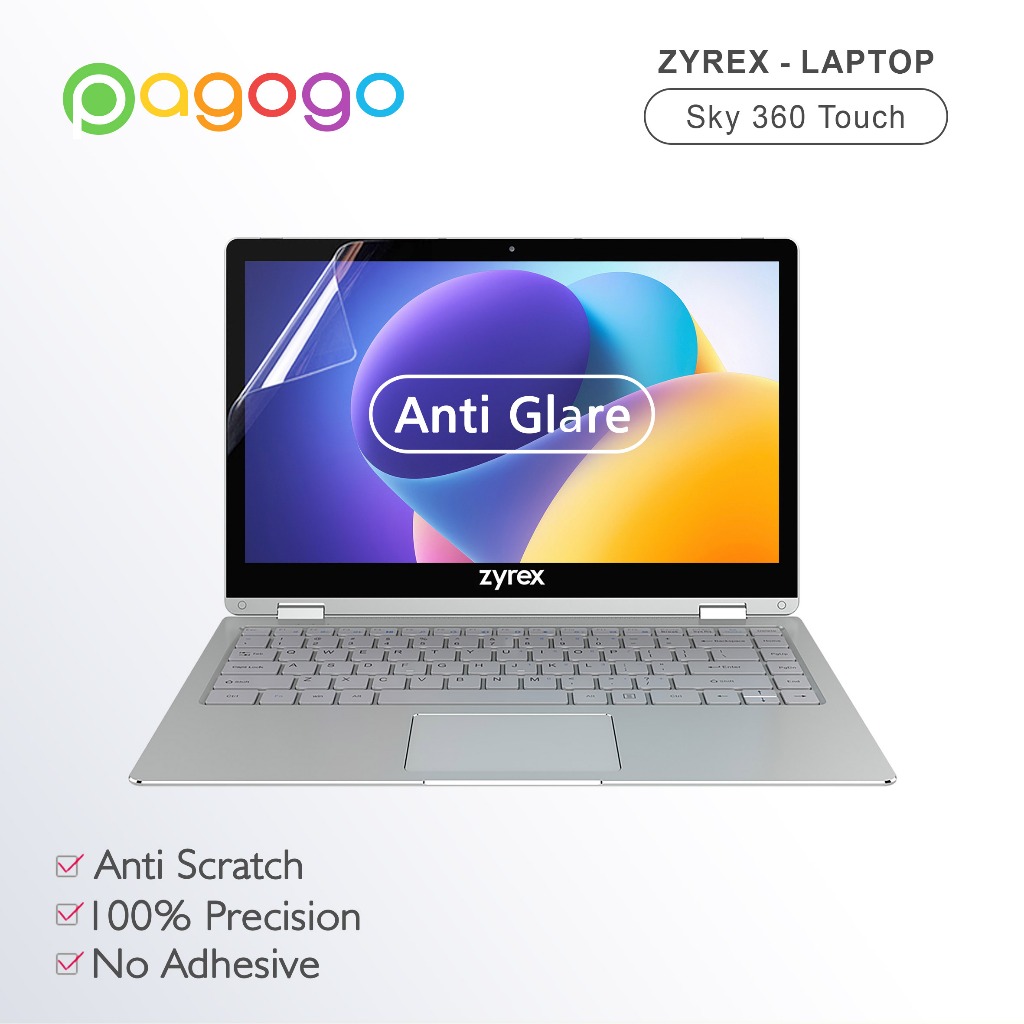 Screen Guard Skin Keyboard Protector Garskin Stiker Laptop Zyrex Sky 360 Touch Matte Clear Anti Blue