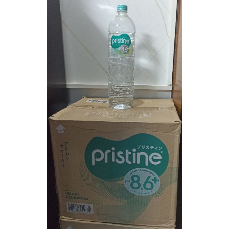

Ready Pristine 8.6+ 1500ml harga per dus isi 12 botol kurir instan (khusus Kota Medan)