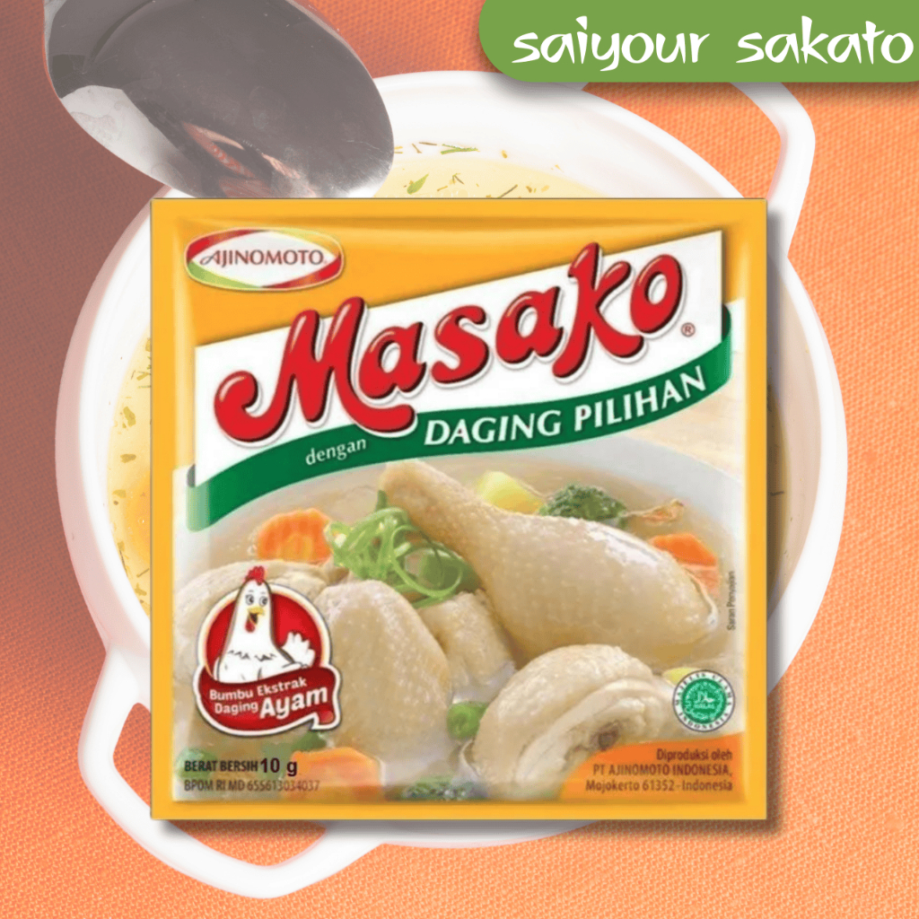 

Bumbu Masako Ayam 10gr Per Bungkus Saiyour Sakato