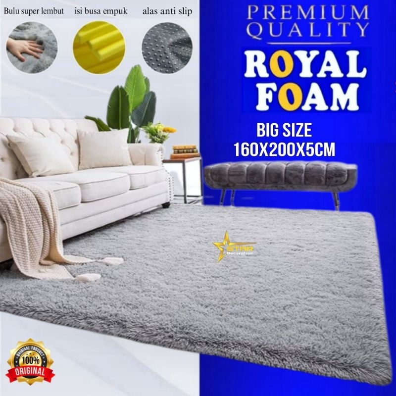 Karpet bulu ukuran besar 200x160x5cm