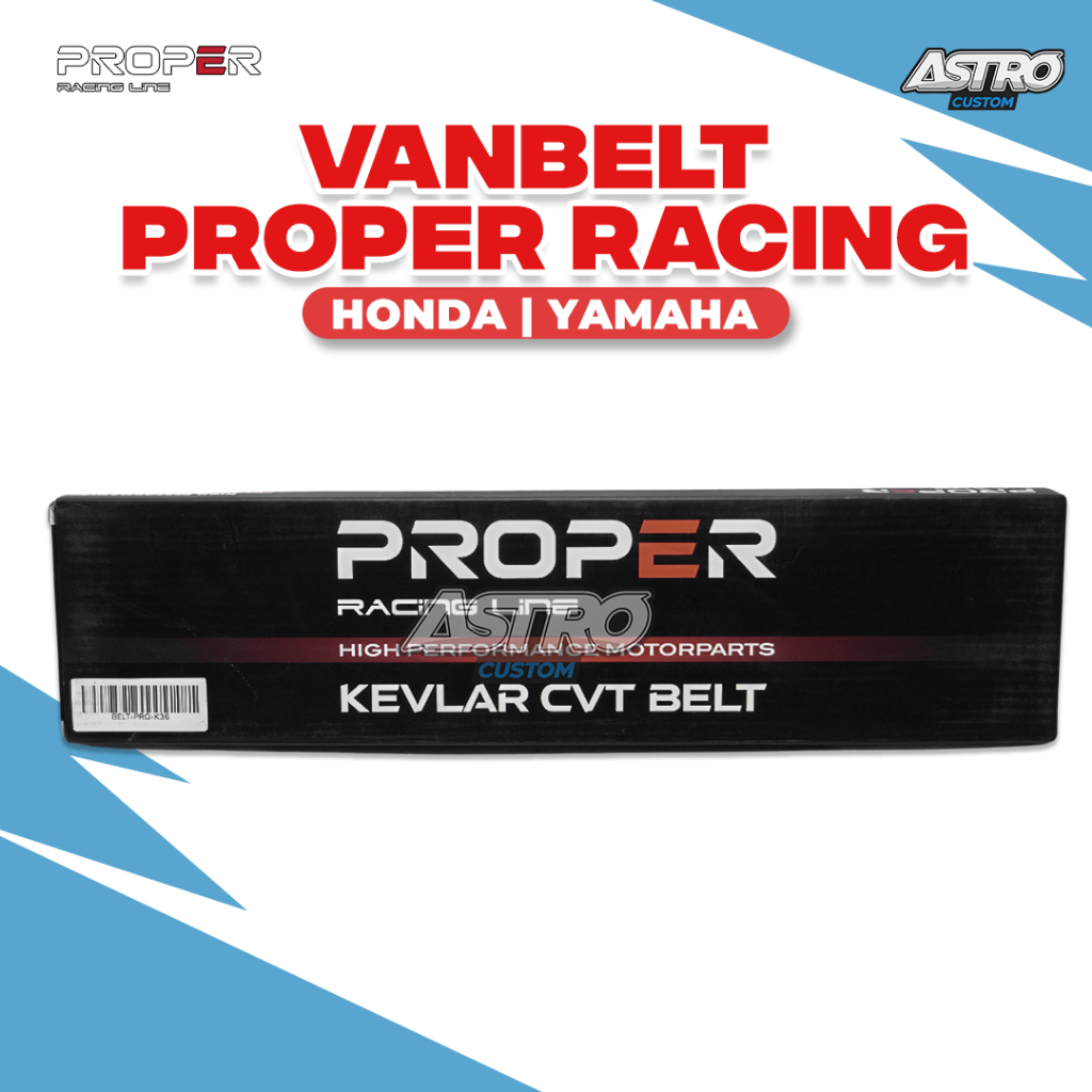 Vanbelt Proper Racing Mio J Mio GT 115 Soul GT Fino XRide Xmax Nmax Aerox Vbelt Racing V-belt Racing