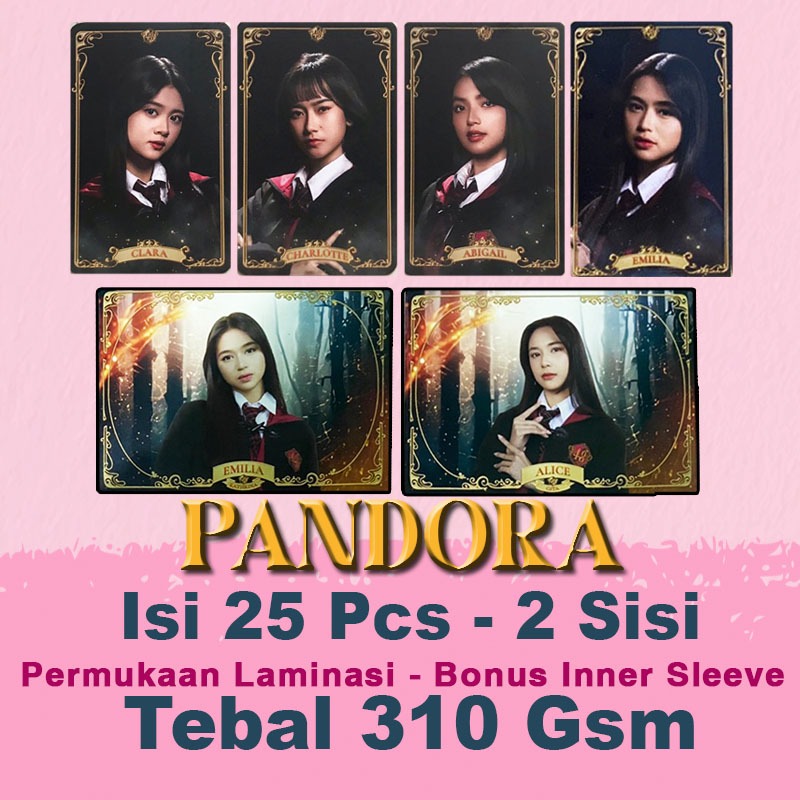 Magic Hour Pandora Box Series Photocard JKT48 25 set Cetak 2 Sisi Laminasi Muka